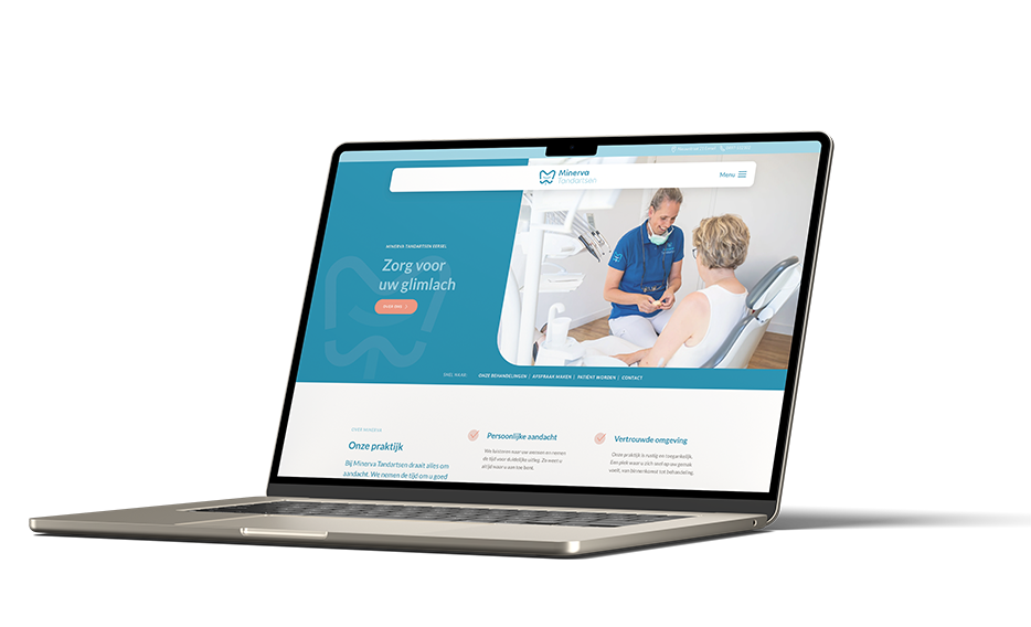 Website mockup Minerva Tandartsen